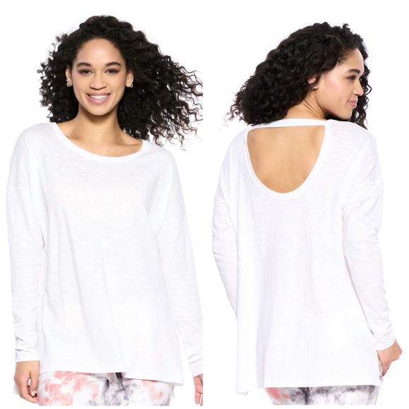Felina Tops - NWT Felina Velvety Soft Slub Long Sleeve Tee White Medium